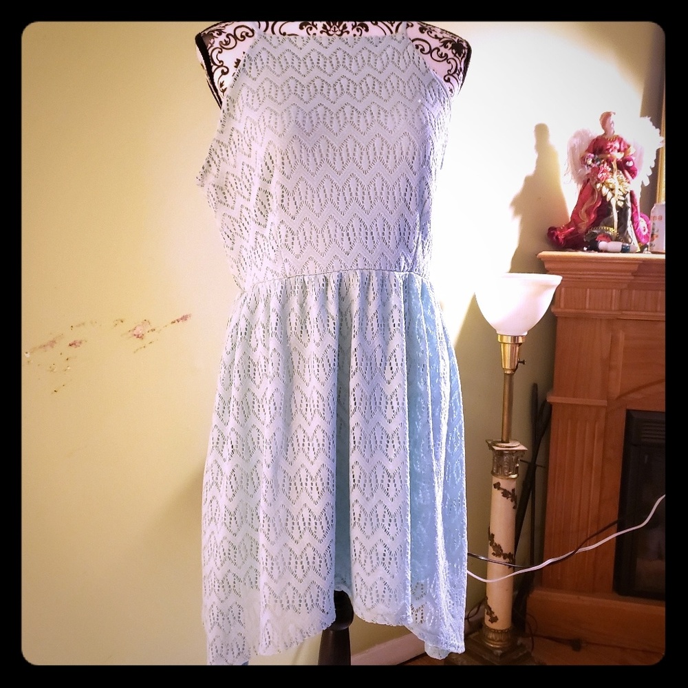 Holey Mint Green Dress 👗